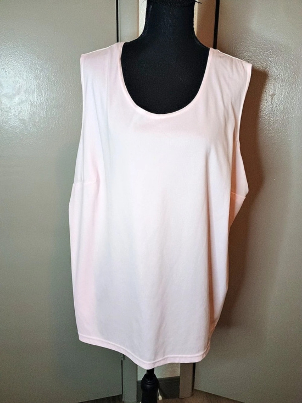 Sag Harbor Pink Polyester Tank Top Size 24W Like New